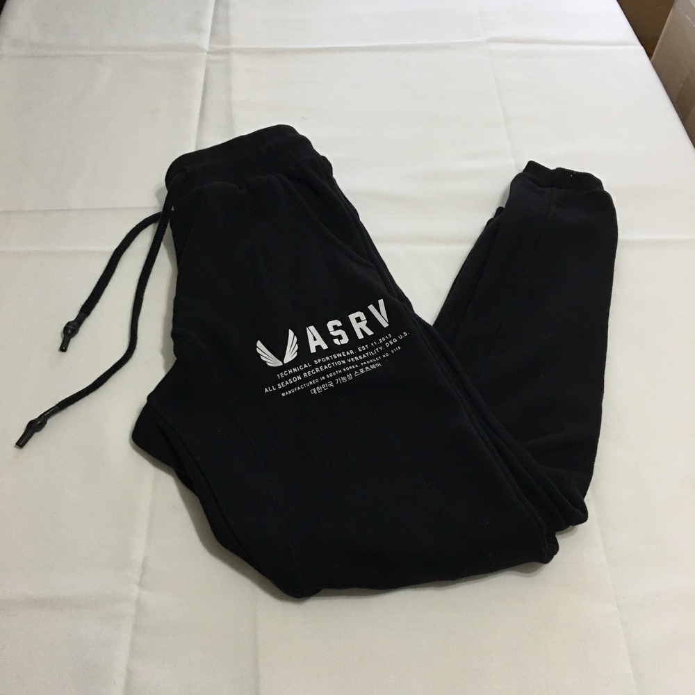ASRV Joggers Mens Medium Black South Korea Flag Sweatpants
